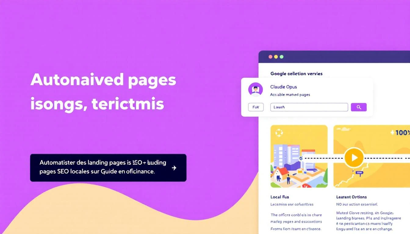 Illustration inline pour l'article : Automatiser des landing pages SEO locales sur WordPress (Claude Opus 4.7) — guide agence
