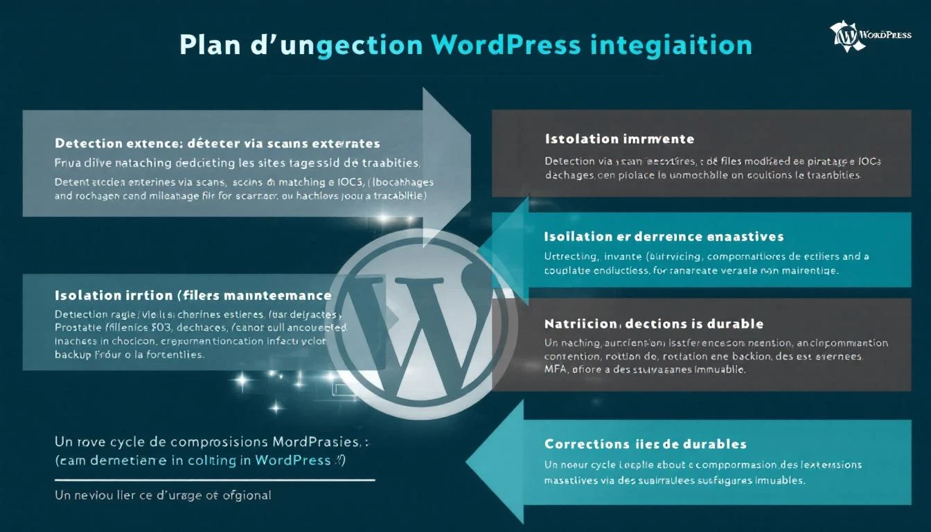 Illustration inline pour l'article : Plan d'urgence WordPress : détecter, isoler et corriger les sites piratés