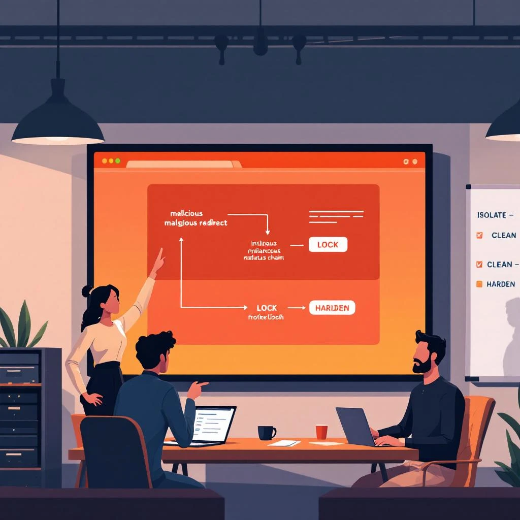 Image mise en avant pour l'article : Détecter, corriger et verrouiller les redirections malveillantes WordPress