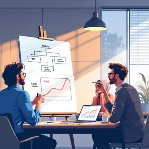 Image mise en avant pour l'article : Stopper l’explosion des coûts IA : guide pratique pour architectures hybrides WordPress + modèles locaux