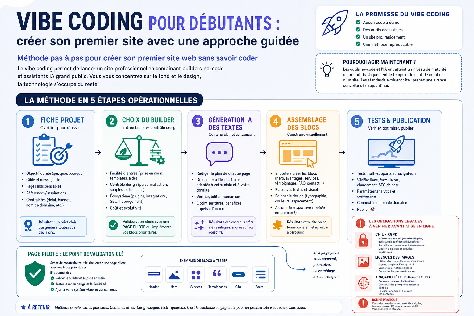 Illustration inline pour l'article : Vibe coding pour débutants : créer son premier site avec une approche guidee